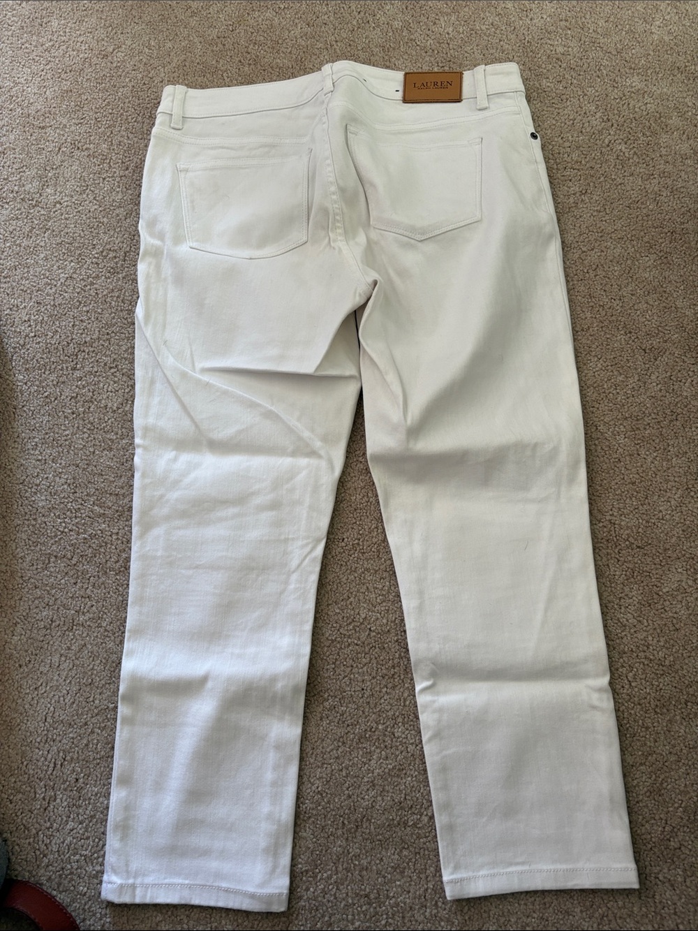 White Women's Straight-Leg Jeans 3/4 length